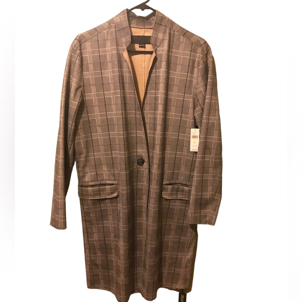 Blank NYC plaid coat M